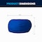 Flash Furniture Bean Bag Chair, Blue Back, 42 in W 42" L 19" H DG-BEAN-LARGE-SOLID-ROYBL-GG - alternate 10